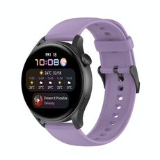 Per Huawei Watch3 Pro Nuovo cinturino in silicone morbido a tinta unita (viola chiaro)