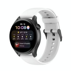 Per Huawei Watch3 Pro Nuovo cinturino in silicone morbido a tinta unita (bianco)