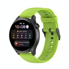 Per Huawei Watch3 Pro Nuovo cinturino in silicone morbido a tinta unita (verde lime)