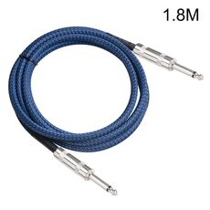 TC048BL Cavo audio mono per chitarra elettrica da maschio a maschio da 6,35 mm, lunghezza: 1,8 m