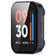 Per Realme Watch 3 Custodia per PC con pellicola in vetro temperato (blu inchiostro)