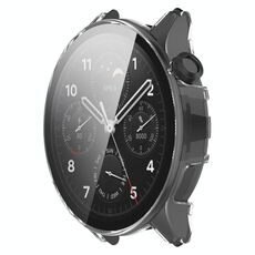 Per Xiaomi Watch S1 Pro Custodia per orologio in vetro temperato con pellicola per PC (trasparente)