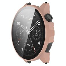 Per Xiaomi Watch S1 Pro Custodia per orologio in vetro temperato con pellicola per PC (rosa)