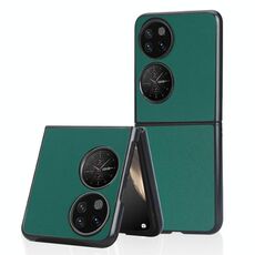 Per Huawei P50 Pocket Plain Skin Litchi Texture Phone Case (verde)
