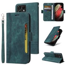 Per Samsung Galaxy S21 Ultra 5G BETOPNICE Custodia per telefono in pelle con fibbia dual-side (verde)