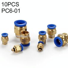 PC6-01 LAIZE 10 pz PC Filettatura Maschio Dritto Pneumatico Raccordo Rapido Connettore