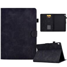 Per Lenovo Tab M10 Custodia in pelle per tablet con sorriso in rilievo (nero)