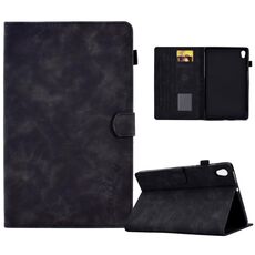 Custodia in pelle per tablet Lenovo Tab M10 HD Gen 2 in rilievo con sorriso in rilievo (nero)