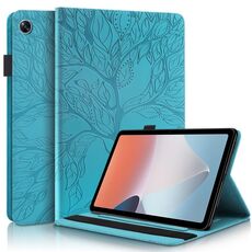 Per OPPO Pad Air Life Tree Series Custodia per tablet in pelle con vibrazione orizzontale (Lake Blue)