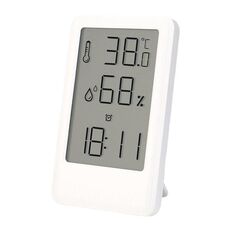 9032 LCD Display a grande schermo Sveglia Misuratore di temperatura e umidità (bianco)