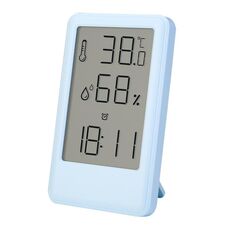 9032 LCD Display a grande schermo Sveglia Misuratore di temperatura e umidità (blu)