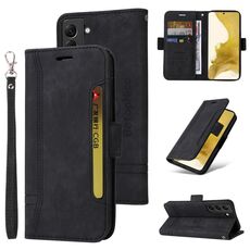 Per Samsung Galaxy S22 + 5G BETOPNICE Custodia per telefono in pelle con fibbia dual-side (nera)