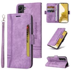 Per Samsung Galaxy S22 + 5G BETOPNICE Custodia per telefono in pelle con fibbia a doppio lato (viola)