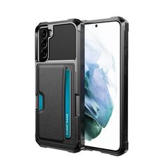 Per Samsung Galaxy S22 + 5G ZM02 Custodia per telefono con supporto per slot per schede (nero)