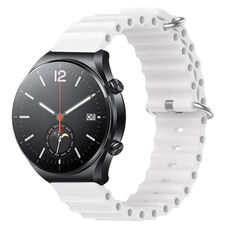 Per Xiaomi MI Watch S1 22mm Cinturino in silicone a tinta unita stile oceano (bianco)