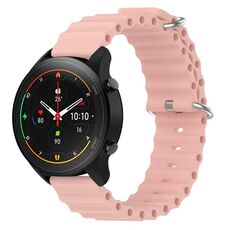 Per Xiaomi MI Watch S1 Pro 22mm Cinturino in silicone a tinta unita stile oceano (rosa)