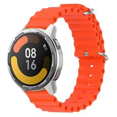 Per Xiaomi MI Watch Color 2 22mm Cinturino in silicone a tinta unita stile oceano (arancione)