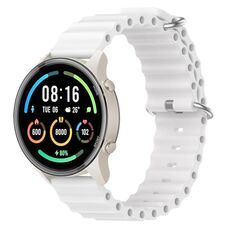 Per Xiaomi MI Watch Sport 22mm Cinturino in silicone a tinta unita stile oceano (bianco)
