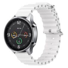 Per Xiaomi MI Watch Color 22mm Cinturino in silicone a tinta unita stile oceano (bianco)