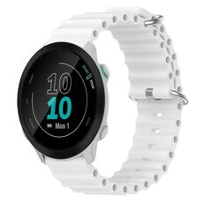 Per Garmin Forerunner 55 20mm Cinturino in silicone a tinta unita stile oceano (bianco)