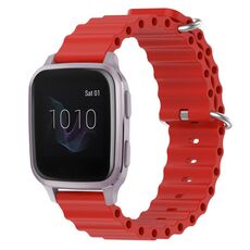 Per Garmin Venu SQ 20mm Cinturino in silicone a tinta unita stile oceano (rosso)