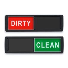 Magnete per lavastoviglie Clean Dirty Sign 2 Coprimagnete per lavastoviglie a doppia faccia (nero)