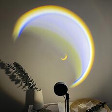 Lampada da atmosfera al tramonto sulla luna Lampada da comodino a proiezione notturna (chiaro di luna)