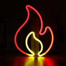 NHD-HY-01 Luci decorative per feste a forma di fiamma LED al neon USB (rosso + bianco caldo)