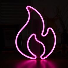 NHD-HY-01 Luci decorative per feste a forma di fiamma LED al neon USB (rosa)