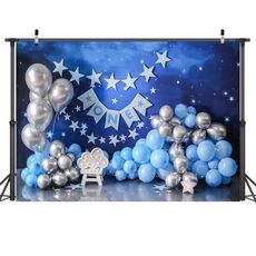 2,1 m x 1,5 m per feste di compleanno per riprese in 3D panno di sfondo stampato (4720)