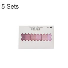 5 set 6 pezzi x 2 m nastro per account mano studente nastro arcobaleno Washi (rosa sfumato)