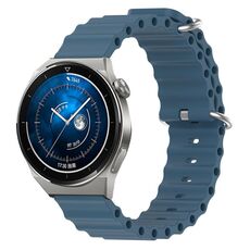Per Huawei Watch GT3 Pro 46mm 22mm Cinturino in silicone a tinta unita stile oceano (grigio roccia)