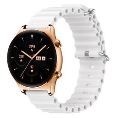 Cinturino per orologio in silicone a tinta unita For Honor Watch GS 3 da 22 mm (bianco)