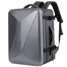 Zaino rigido espandibile impermeabile di grande capacità con foro di ricarica USB (162 Deep Grey)