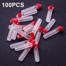 100 PCS SXP01 Dual Core Accessori per la pesca con sedile galleggiante in silicone, dimensioni: grande (trasparente)