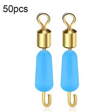 100 pezzi HS-052 connettore ad anello in silicone a forma di otto, specifica: medio (blu)