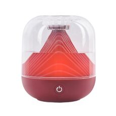 FX-039 Umidificatore a luce ambientale con ricarica USB Mini umidificatore wireless da montagna (rosso vino)