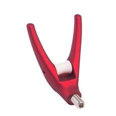 Canna da pesca da 5 pezzi con testa della staffa dell'interfaccia universale della ruota, colore: rosso