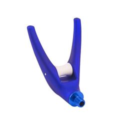 Canna da pesca da 5 pezzi con testa della staffa dell'interfaccia universale della ruota, colore: blu
