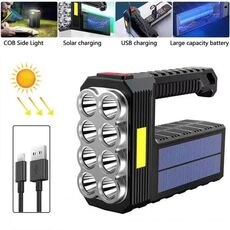 Lampada da campeggio a 8 LED impermeabile super luminosa a carica solare