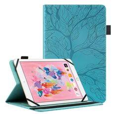 Per 10 pollici Life Tree Pattern Flip Custodia per tablet in pelle universale (blu)