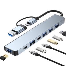Adattatore 7 in 1 USB 3.0 e Type-C/USB-C a USB 3.0 USB 2.0 HUB
