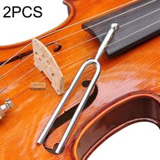 2 PCS Risonante Standard Insegnamento Suono Forcella In Acciaio Inox Strumento Violino Musica Suono Forcella (Argento)