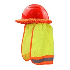 AH-004 Casco protettivo estivo per protezione solare Copri cappuccio riflettente traspirante senza cappello (giallo fluorescente)