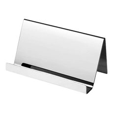 2 pezzi ZT7414 304 in acciaio inox specchio porta carte di nome desktop (argento)