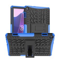 Per Lenovo Tab M10 3a generazione Tyre Texture TPU + Custodia per tablet PC con supporto (blu)