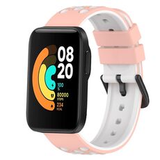Per Xiaomi MI Watch Sport 22mm Cinturino in silicone poroso bicolore (rosa + bianco)