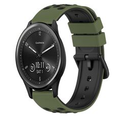 Per Garmin Vivomove Sport 20mm Cinturino in silicone bicolore (rosso + nero)