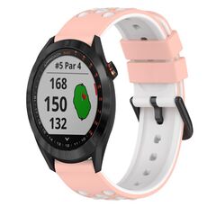 Per Garmin Approach S40 Cinturino in silicone bicolore da 20 mm (bianco + nero)