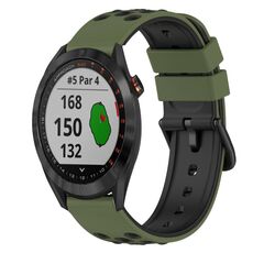Per Garmin Approach S40 Cinturino in silicone bicolore da 20 mm (rosso + nero)